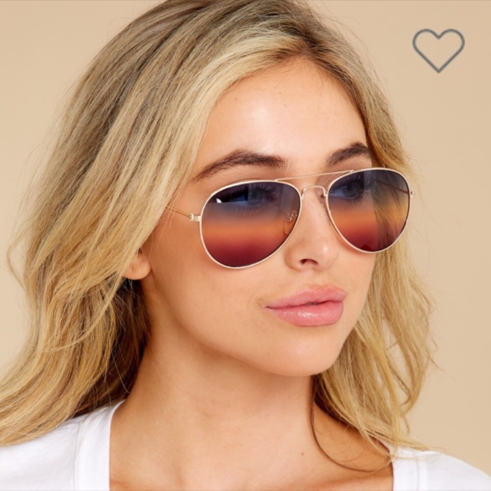 Red Dress Boutique ombré aviator sunglasses New